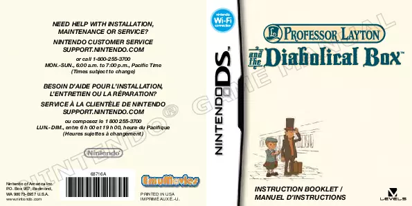 manual for Professor Layton and the Diabolical Box